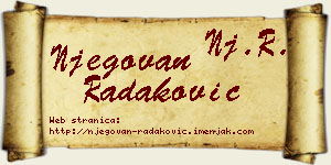 Njegovan Radaković vizit kartica